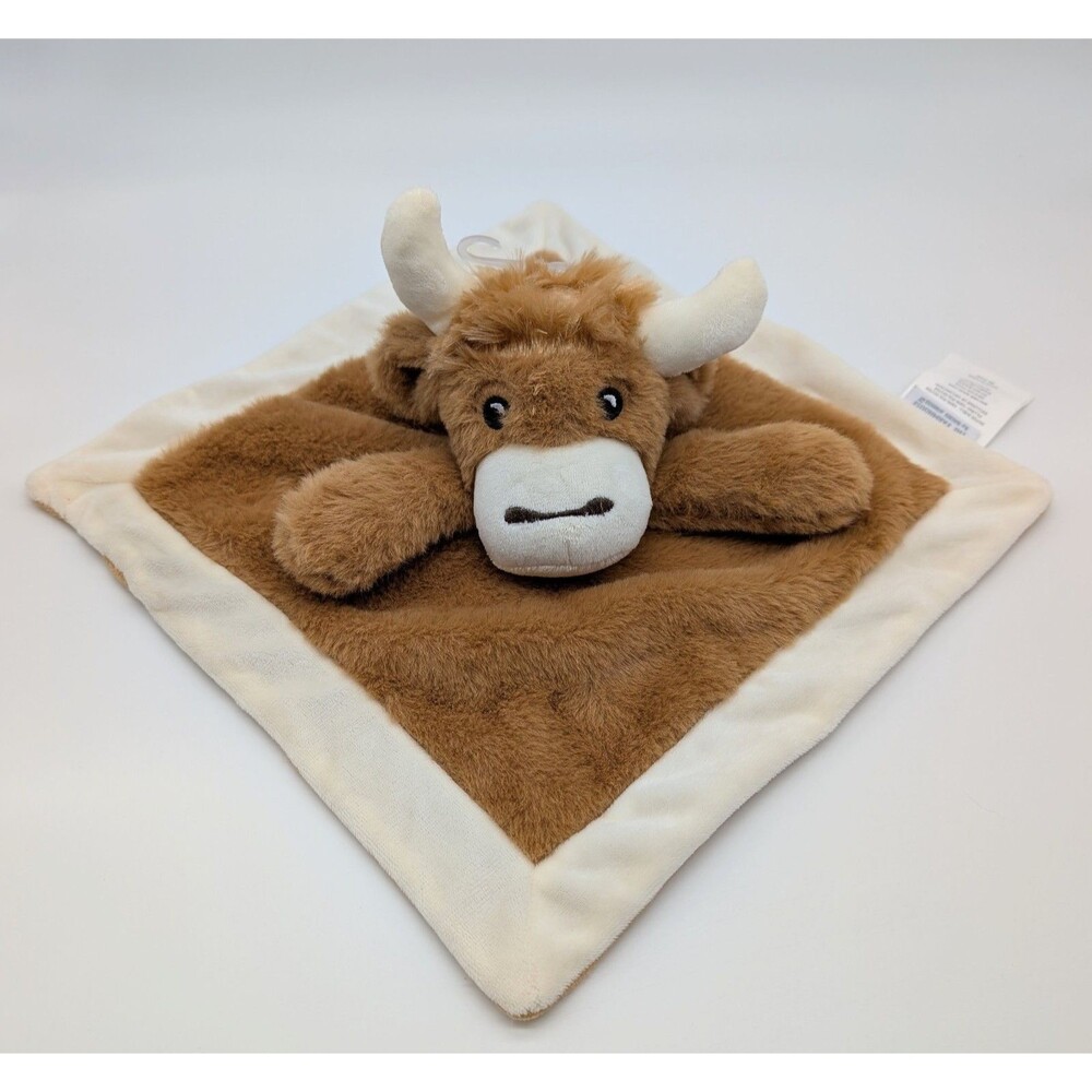 Highland Cow Baby Plush Security Blanket Lovey Soft The Farmhouse Rachel Ashwell